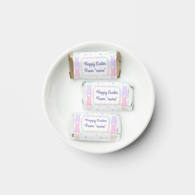 Easter Bunny Hersheys Miniature Candy bar wrap Hershey's Miniatures (Plate)
