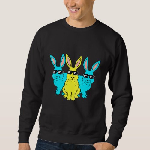 Easter Bunny Hip Hop Trio Bunnies  Boys Girls Kids Sweatshirt
