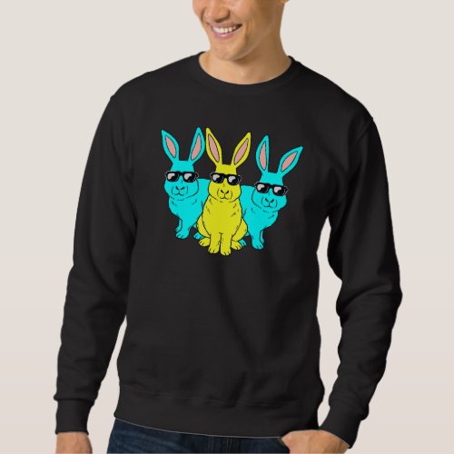 Easter Bunny Hip Hop Trio Bunnies Funny Boys Girls Sweatshirt