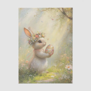 Easter Bunny Holding Egg in the Sunshine Tissue Paper
