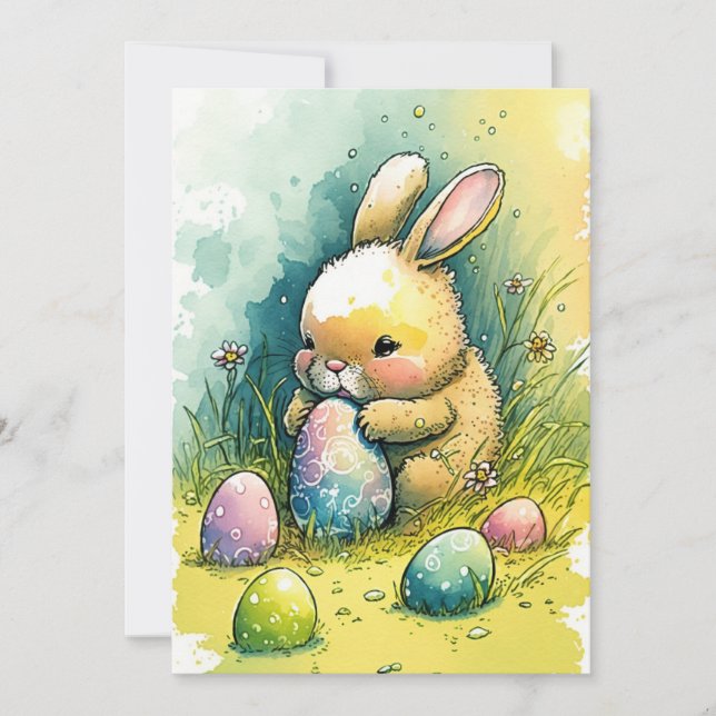 Easter Bunny Holiday Card (Front)