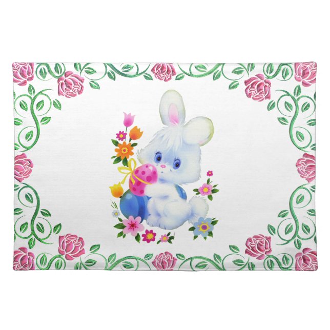 Easter Bunny Holiday cartoon place mat (Front)