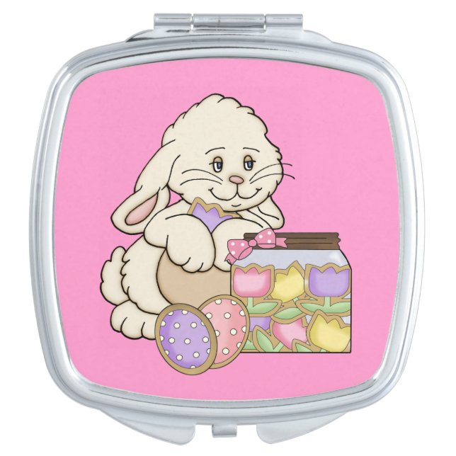 Easter Bunny Holiday Compact Mirror (Front)