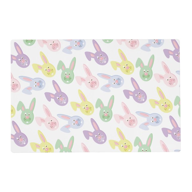 Easter Bunny Holiday laminated place mat (Front)