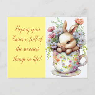 Easter bunny  holiday postcard