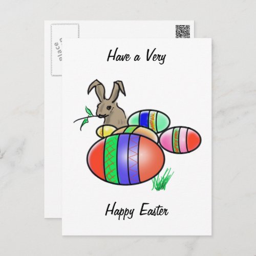 Easter Bunny Holiday Postcard