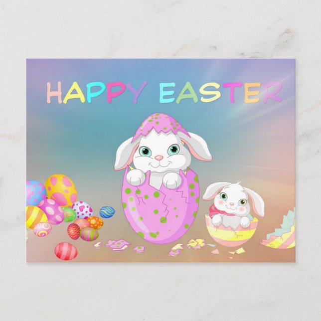 Easter Bunny  Holiday Postcard (Front)