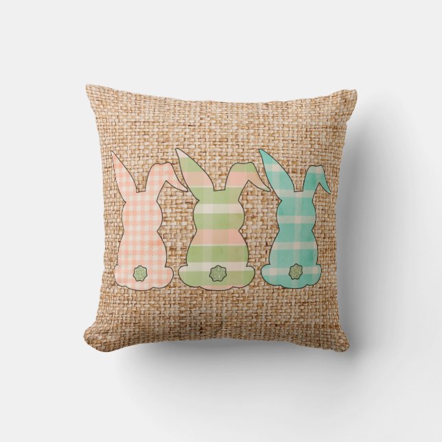 Easter Bunny Home Decor Throw Pillow (Front)