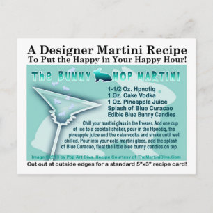Easter Bunny Hop Martini Recipe Postcard