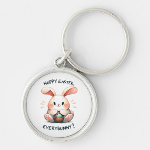Easter Bunny Hoppy Easter, Everybunny! Keychain