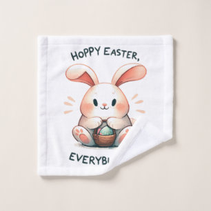 Easter Bunny Hoppy Easter, Everybunny! Wash Cloth