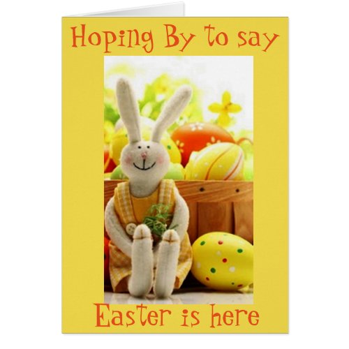 EASTER BUNNY HOPS BY TO SAY LOVE AND TREATS
