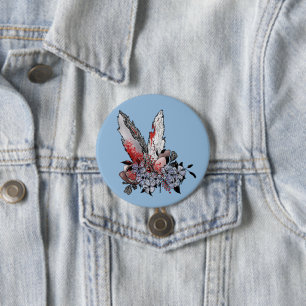 Easter Bunny Horror Button