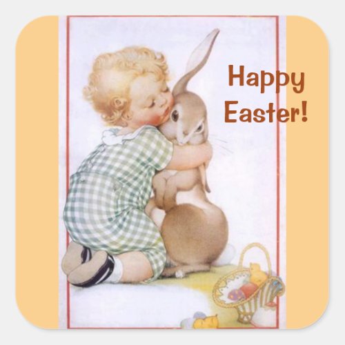 Easter Bunny Hug Sticker