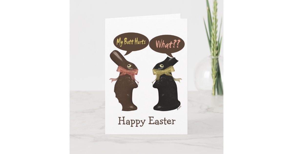 Easter Bunny Humor Holiday Card Zazzle Com