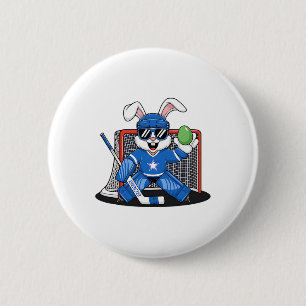 Easter Bunny Ice Hockey Goalie Men Boys Kids Toddl Button
