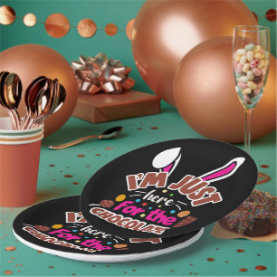 Easter Bunny I'm Just here for the Chocolate Paper Plates