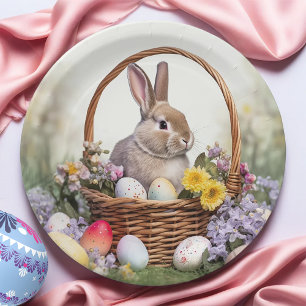 Easter Bunny In A Basket Paper Plates