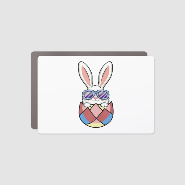 Easter Bunny In Easter Egg Happy Easter Car Magnet (Front)