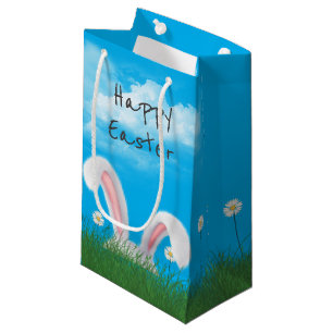 Easter Bunny In Grass Small Gift Bag