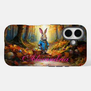 Easter Bunny in the forest iPhone 16 Case