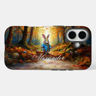 Easter Bunny in the forest iPhone 16 Case