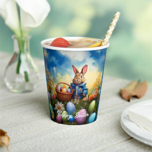 Easter bunny in the forest paper cups