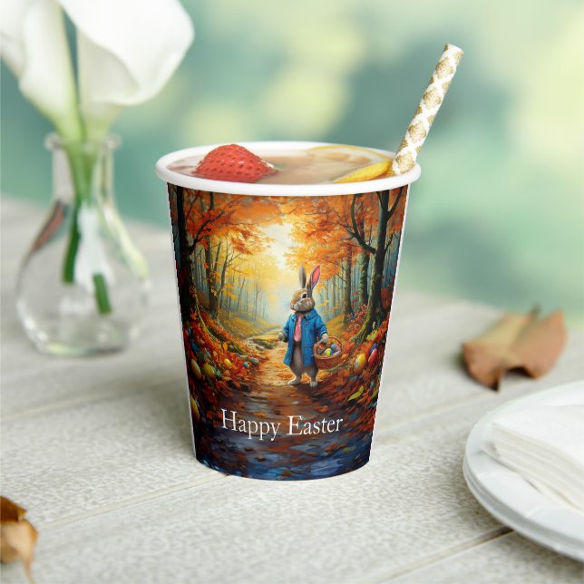 Easter bunny in the forest paper cups (Insitu)