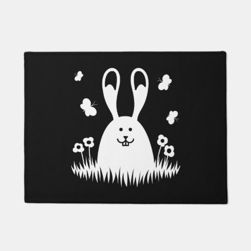 Easter Bunny In The Grass Doormat