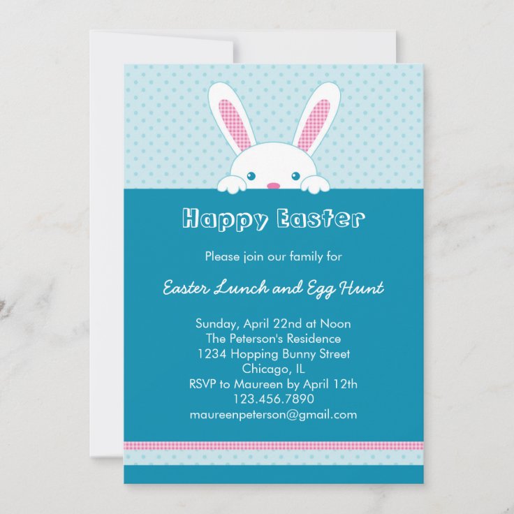 Easter Bunny Invitation | Zazzle