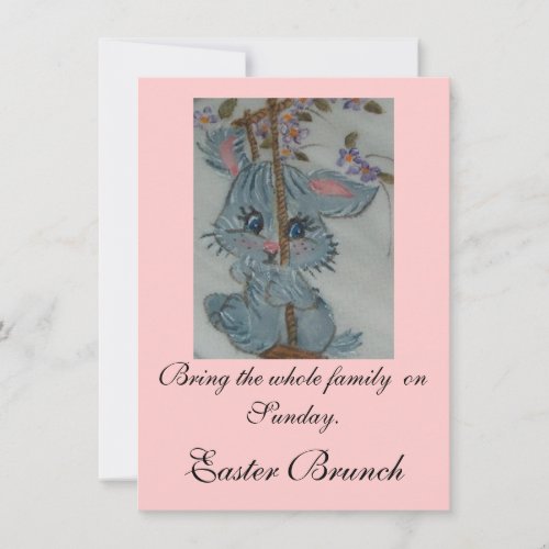 Easter bunny invitation