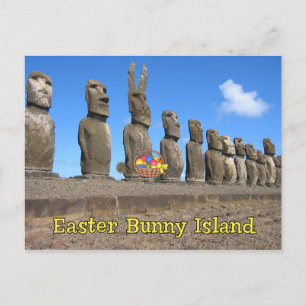 Easter Bunny Island Holiday Postcard