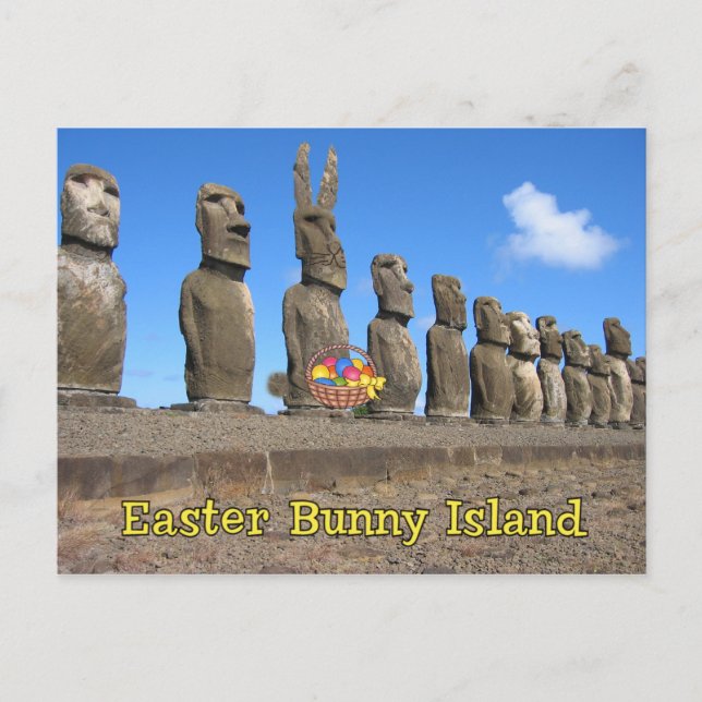 Easter Bunny Island Holiday Postcard (Front)