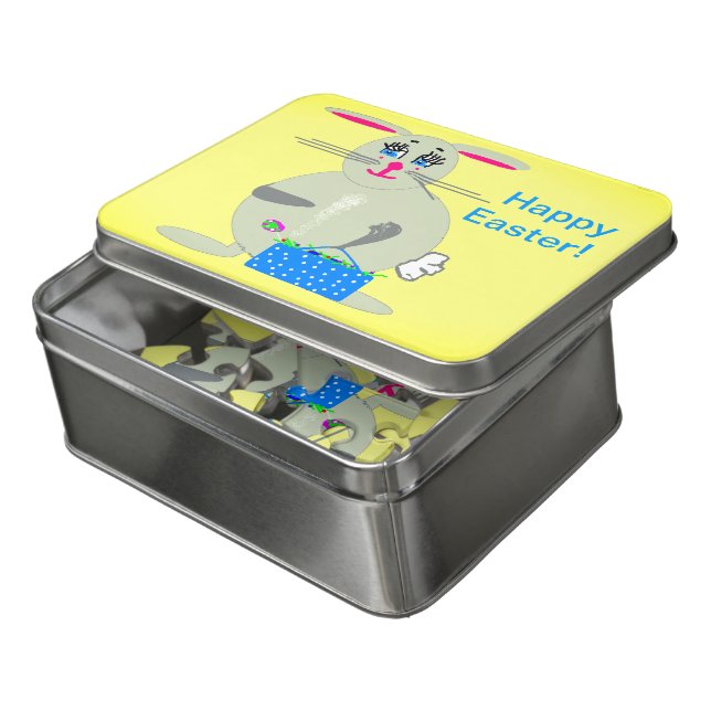Easter Bunny Jigsaw Puzzle (Lid Open)