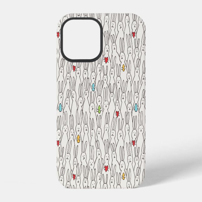 Easter Bunny: Joyful Seamless Fun. Iphone Case (Back)