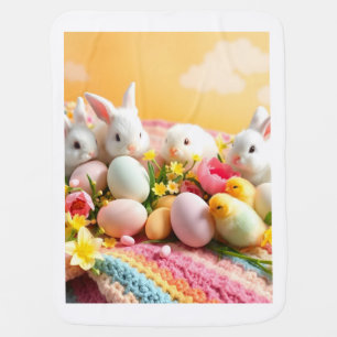 Easter Bunny Kids Blanket – Spring Bedding