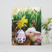 Easter Bunny kissing Cow Egg (Standing Front)