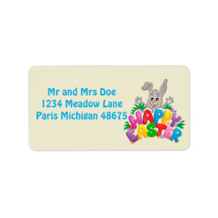 Easter Bunny Label