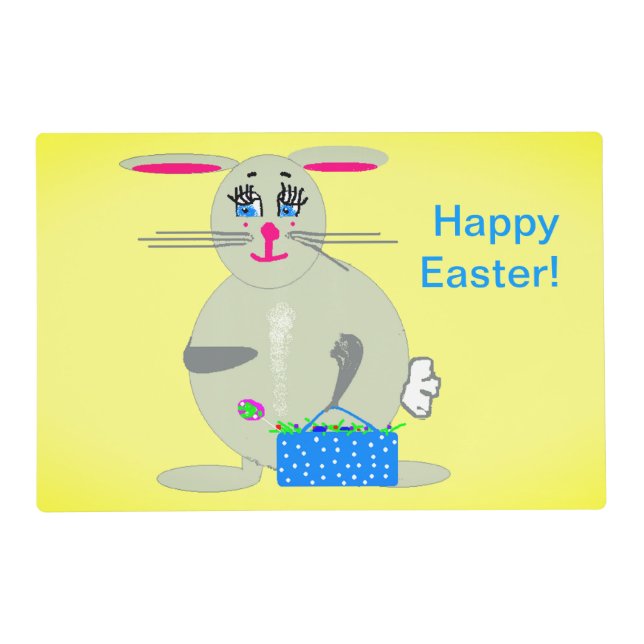 Easter Bunny Laminated Placemat (Front)