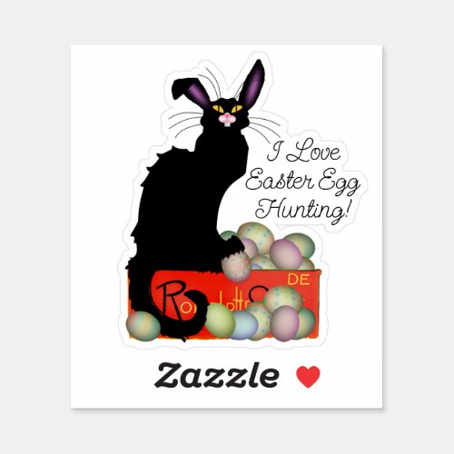Easter Bunny Le Chat Noir Sticker