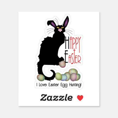 Easter Bunny Le Chat Noir Sticker