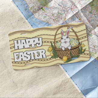 Easter Bunny License Plate Custom  Rabbit License