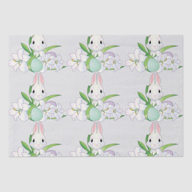 Easter Bunny Lilies  Tissue Paper (Front)