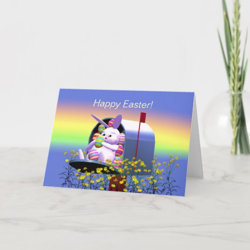 Easter Bunny Mail Holiday Card