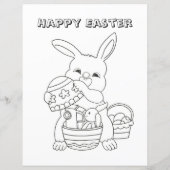 Easter Bunny Maze & coloring page Activity Sheet  (Back)