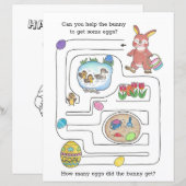 Easter Bunny Maze & coloring page Activity Sheet  (Front/Back)