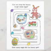 Easter Bunny Maze & coloring page Activity Sheet  (Front)