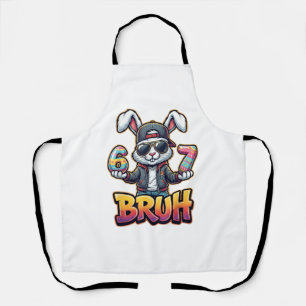 Easter Bunny Meme Bruh Funny 6 7 Easter Eggs Desi Apron