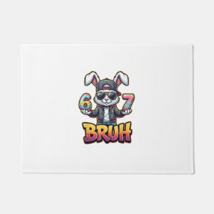 Easter Bunny Meme Bruh  Funny 6 7 Easter Eggs Desi Doormat