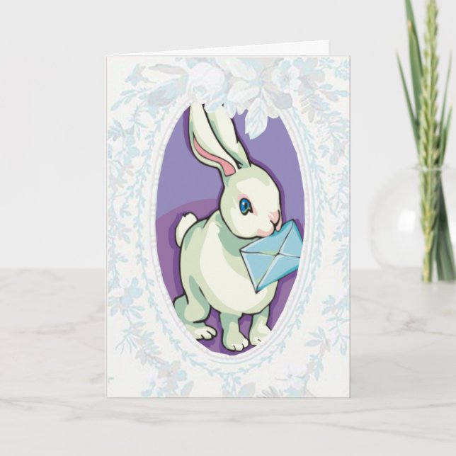 Easter Bunny Messenger Card (Front)